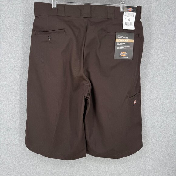 Dickies Mens Twill Work Loose Fit Short Size 36 Brown 13" Work Delivery NEW - Picture 4 of 13